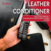 Close-up of Angelus Leather Conditioner application restoring suppleness to dry cracked leather goods and accessories