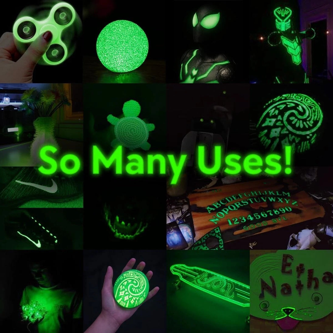 Close-up of Angelus Glow in the Dark paint consistency and application on leather surface for glow effects