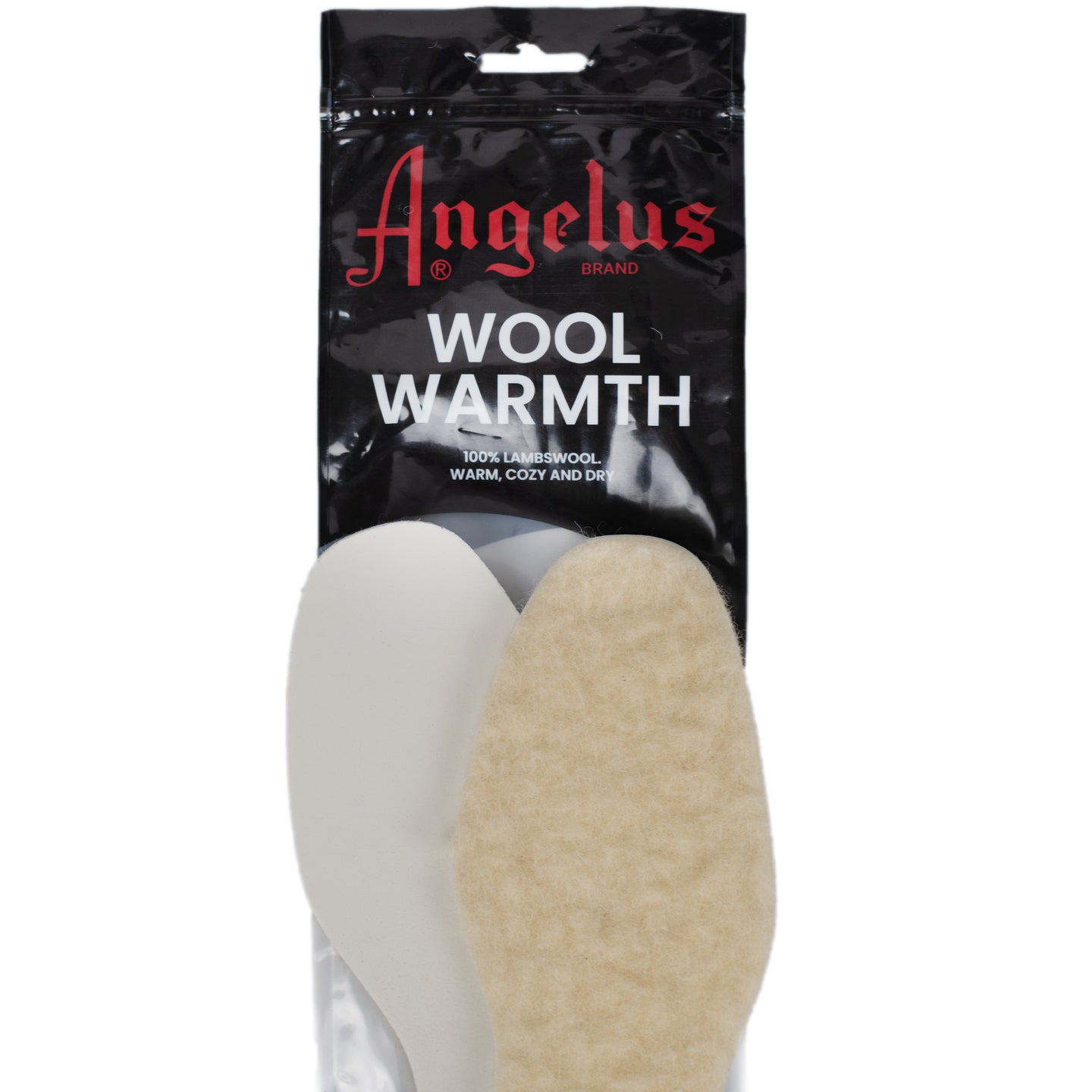 all day comfort with Angelus men's Wool Fleecy Insoles that reduce foot fatigue during extended winter wear
