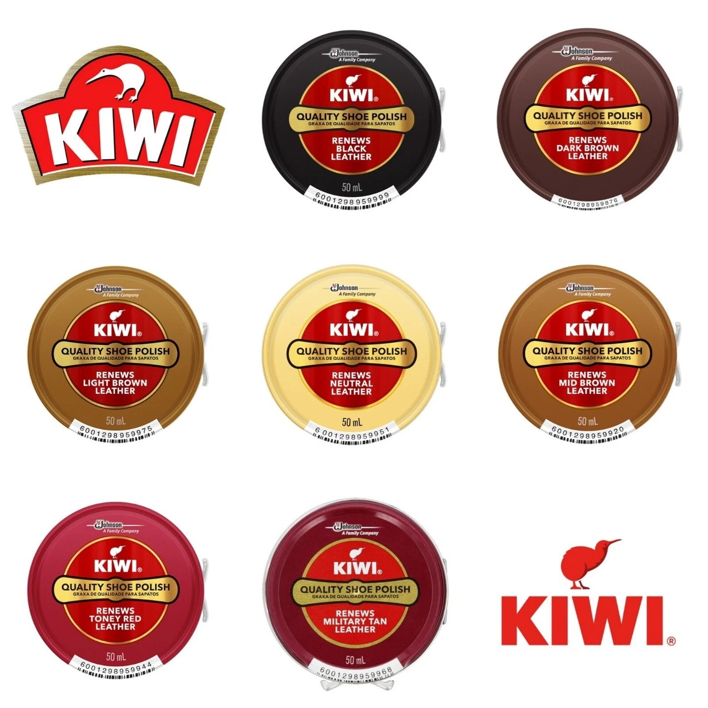 Kiwi Shoe Polish 50ml wax tin offers quality formulation in compact size for occasional polishing sessions